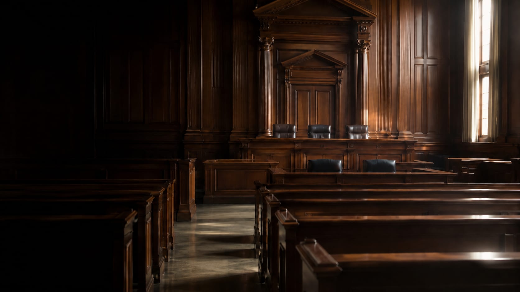 Empty courtroom